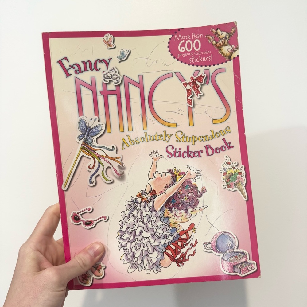 Used Fancy Nancy's Absolutely Stupendous Sticker Book - Still lots left!
